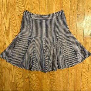 Free People Blue Pleated Mini Skirt